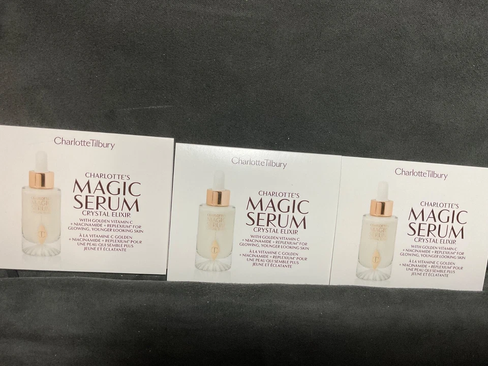 CHARLOTTE TILBURY “MAGIC” 精华样品 三重 0.05 液量盎司 x 3 / 豪华样品 / 全新 — 第 1/1 张图片