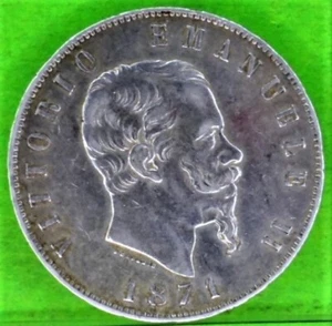 aXF, ITALIA, 5 Lire, 1871, Argento - Foto 1 di 2