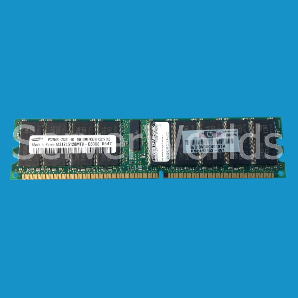 Pair of Two HP 413153-861 SPS-DIMM 4GB PC2700 1GB  331564-561 416258-001 - Image 1 of 1