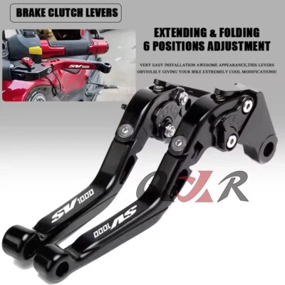For SUZUKI SV 1000 S SV1000S 2003-2007 Folding Adjustable Brakes Clutch Levers - Image 1 of 4