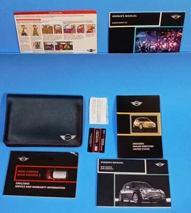 2003 MINI COOPER OWNERS MANUAL SET 03 GUIDE BASE S JCW Leather Case 100% OEM ! - Picture 1 of 5