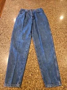 Bonjour High Waisted Pleated Denim Jeans Womens 9/10 Vintage - Picture 1 of 12