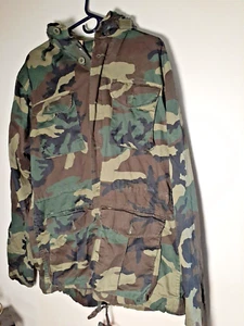 Rothco Army Woodland Camo Jacket Zip/Button Size L Chest 41-45 NEW w/Tags - Picture 1 of 6