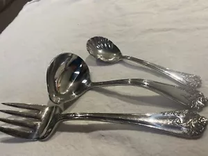 REED & BARTON STAINLESS 18/8 JAPAN "CHARDONAY" (3) SERVING PIECES - Picture 1 of 4