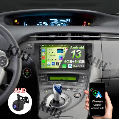 4+64G For Toyota Prius 2010-2015 Carplay Car Stereo Radio Android 13 Navi GPS BT - Image 1 of 4