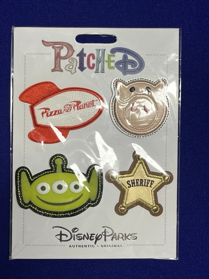 Disney Parks Patched TOY STORY PIZZA PLANET Adhesive Patch Set - NEW HTF - Image 1 of 4