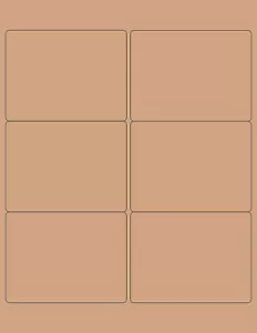 6 BLATT 3"x4" IN RECHTECK LEERE KRAFT AUFKLEBER, VERPACKUNGSETIKETTEN, WEINETIKETTEN - Bild 1 von 1