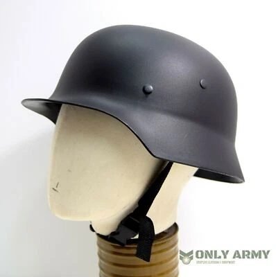 Repro German Army WW2 Plastic Helmet M40 M42 Black WWII Paratrooper Helmet Hat - Image 1 of 3