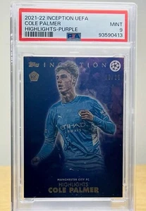 2021-22 Topps Inception UEFA Cole Palmer Highlights Purple /25 Rookie PSA 9 - Bild 1 von 2