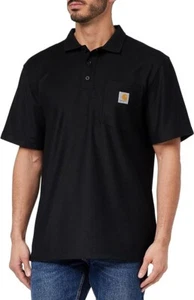 Carhartt Men's Contractors Work Pocket Polo Extra Small Black - Bild 1 von 4