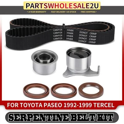 6x Kit de correa de distribución para Toyota Paseo 1992-1999 Tercel 1995 1996-1999 L4 1,5 L GAS Foto 1 de 4
