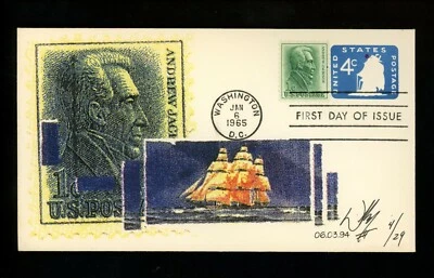 US FDC #U549 William II Cachet 4/29 Old Ironsides Ship Andrew Jackson 1/6/1965 - Image 1 of 2