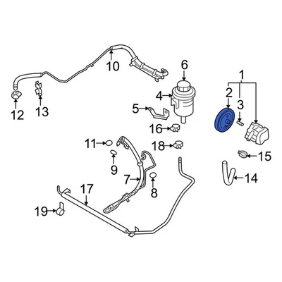 For Volvo XC90 2007-2014 Volvo 30750803 Power Steering Pump Pulley - Image 1 of 4