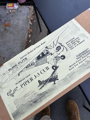 Sure Flight Piper Cub Old Yeller Foam ARF R/c Model Airplane Kit - Image 1 of 4