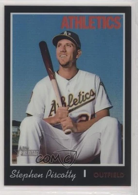 2019 Topps Heritage Chrome 黑色折射器 5/70 Stephen Piscotty #THC-434 8u9 — 第 1/3 张图片