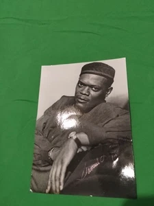 Samuel L Jackson Autographed Signed Photo 7"×5" Blk & Wht Replica Official Young - Picture 1 of 2