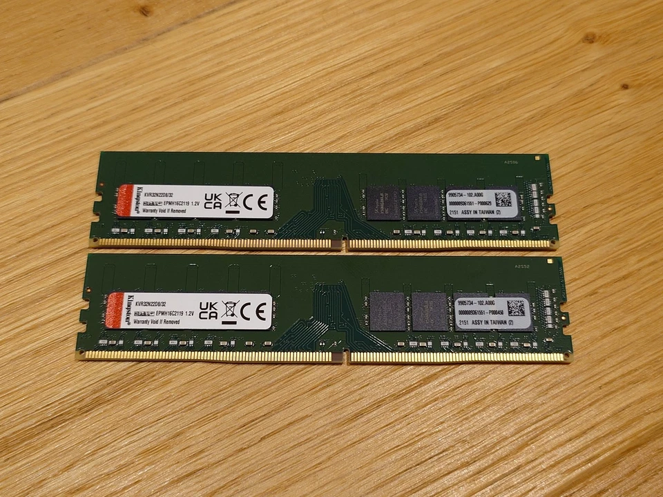 Kingston ValueRAM DDR4 3200 MT/s CL22 1,2V 64GB 2x32GB - Bild 1 von 1