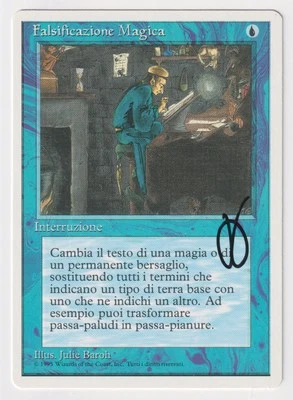 Signed Italian Magical Hack Proof MP 4th Edition Artist Julie Baroh MTG Magic AP - Image 1 of 2