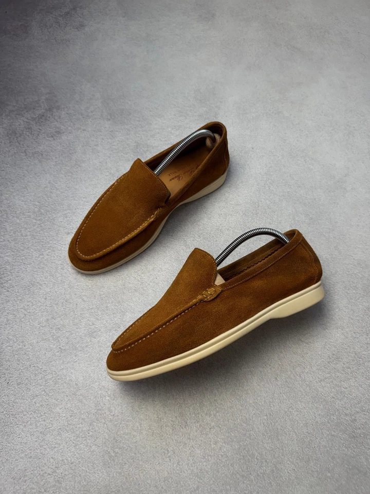 Mocasines Loro Piana Summer Walk marrón gamuza talla 41 Foto 1 de 4