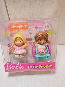 Fisher-Price Little People Barbie Figure 2 Pack Girl in Wheelchair 2022 NEW - Picture 1 of 3