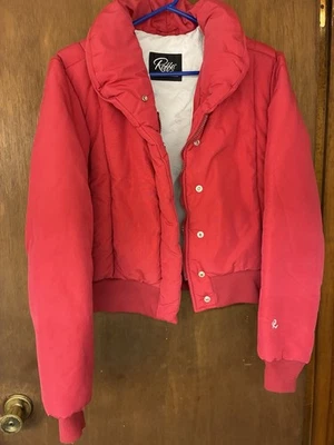Chaqueta de esquí vintage para mujer Roffe ropa de esquí hecha en EE. UU. talla pequeña roja Foto 1 de 4