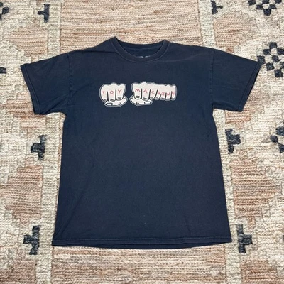 Camiseta negra Toy Machine Fists para hombre mediana monopatín patinador dedos Foto 1 de 4