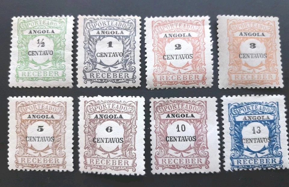 Sellos MH de Angola 1921 franqueo SG D343 - 350 Foto 1 de 1