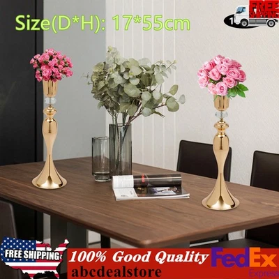 10 Pcs 21.7'' Tall Metal  Vase Wedding Centerpiece Table Decorative Vase - Image 1 of 4