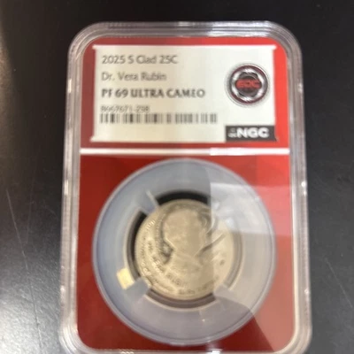 2025 S Clad Quarter 25C Dr. Vera Rubin NGC PF69 Ultra Cameo (EDC Version) - Image 1 of 2