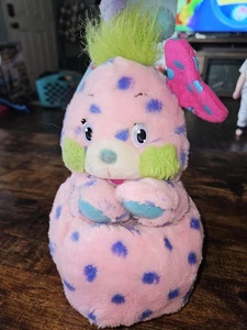 Popples Polka Dottie Stofftier Plüschtier 12 Zoll Popple rosa lila Punkte 2001 Vintage  - Bild 1 von 7