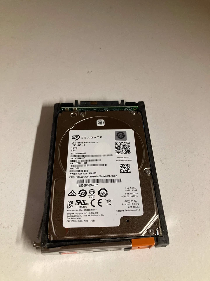 EMC 1.2TB 6G 10K SAS 2.5 Hard Disk Drive PN: 005051960 - Image 1 of 1