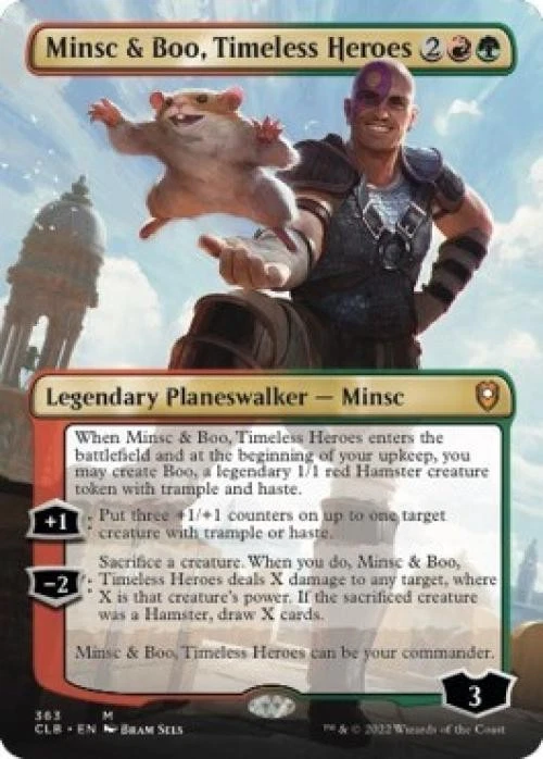 MTG English Minsc & Boo, Timeless Heroes (Borderless) NM Normal - Image 1 of 1