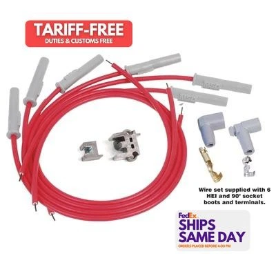 Msd Ignition 31179, Kit 8.5Mm Spark Plug Wire Set - Red Performance Racing Parts - Image 1 of 4