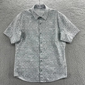 Lululemon Camicia Uomo Large L Grigio Ventilato Elasticizzato Airing Facile Camicia Manica Corta - Foto 1 di 11
