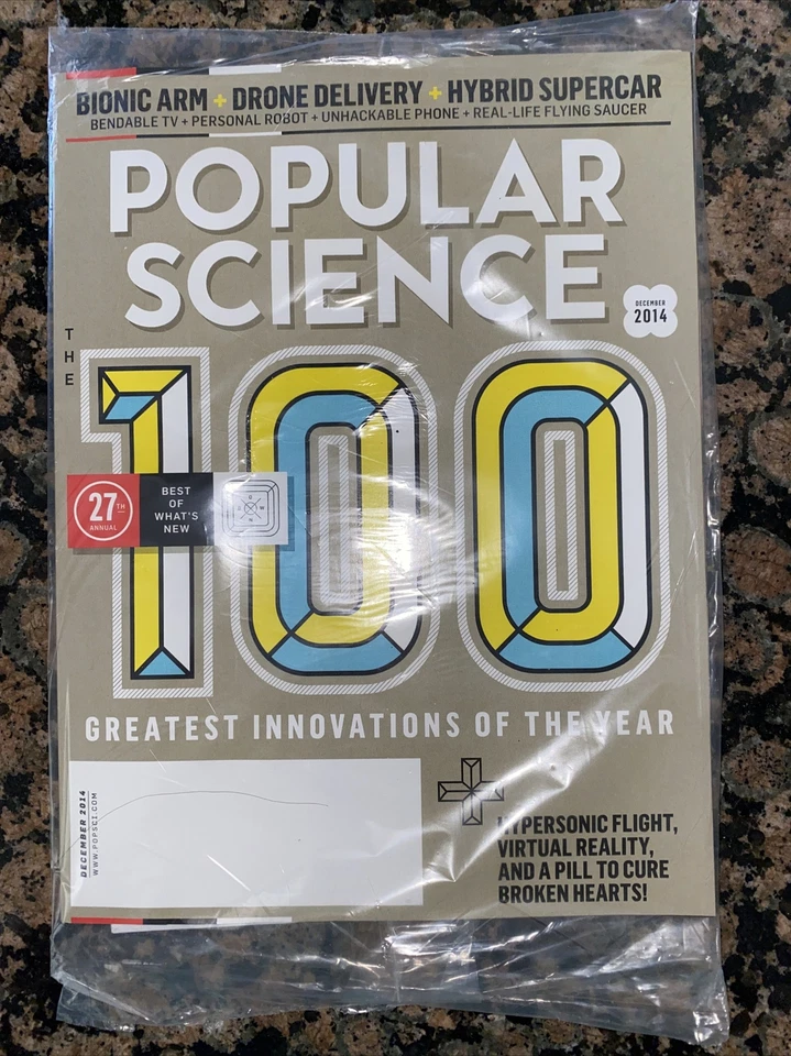 Popular Science Magazine 100 Best Of What's New December 2014 New In Sealed Wrap - Image 1 of 1