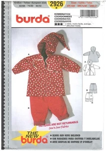 Burda 2926 Toddler Outfit sizes 3M - 2T sewing pattern preowned uncut - Picture 1 of 3