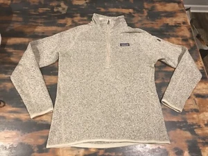 PATAGONIA Worn Wear Sweater Mens Med Heather Gray Fleece 1/4 Zip Pullover - Picture 1 of 14