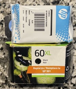 HP - 60XL schwarze Tintenpatrone - offene Verpackung / versiegeltes Etui - Ablaufdatum 10/24 - Bild 1 von 1