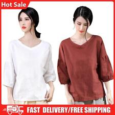 Loose Long Sleeve Fashion Casual Autumn Top Shirts Women Simple Solid Costume