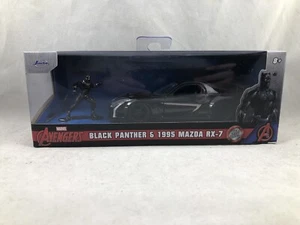 Jada 1:32 Avengers Black Panther & 1995 Mazda RX-7 - Picture 1 of 3