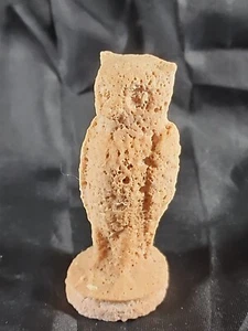 Carved Stone Owl Figure Sand Stone. 88G - Picture 1 of 7