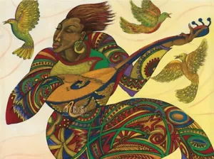 Charles Bibbs - The Music Maker 3 Litografía Bellas Artes - Imagen 1 de 1