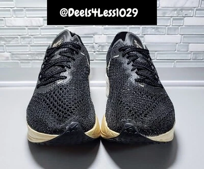 Nike ZoomX Vaporfly Next% 3 para mujer talla 8/hombre 6,5 negro metálico dorado DV4129-001 Foto 1 de 4
