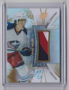 16-17 2016-17 SPx Rookies Gold #RSM Sonny Milano PATCH AUTO 86/99 Columbus Blue  - Picture 1 of 1