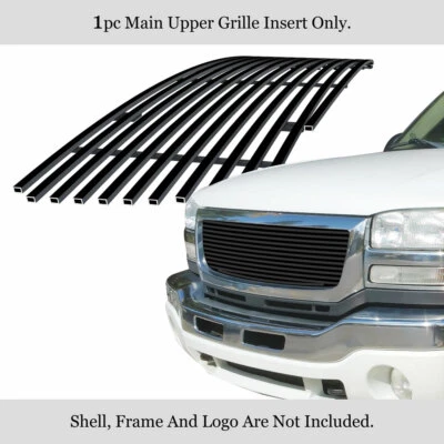 Se adapta a GMC Sierra 1500/07 2003-2006 clásico superior de acero inoxidable negro parrilla de billet Foto 1 de 4