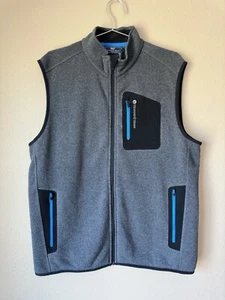 Vineyard Vines Tech Fleece Vest Mens Large Charcoal Gray Heather NEW - Picture 1 of 13