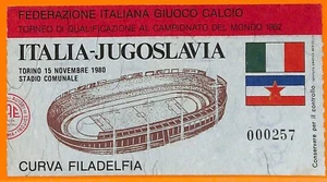 C2236- Vecchio BIGLIETTO PARTITA CALCIO- 1980 ITALIA VS JUGOSLAVIA - Picture 1 of 1