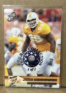 John Henderson 2002 Press Pass Rookie Gem Collection 1 of 1 Masterpiece #1/1 SP - Picture 1 of 2