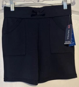 Nautica Girl's Navy School Uniform Shorts Size M(8-10) Stretch Sensory Friendly - Picture 1 of 9