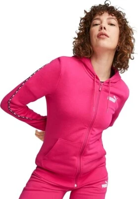 Authentic PUMA Power Tape French Terry Full Zip Hoodie ~ Orchid Shadow XL - Image 1 of 4